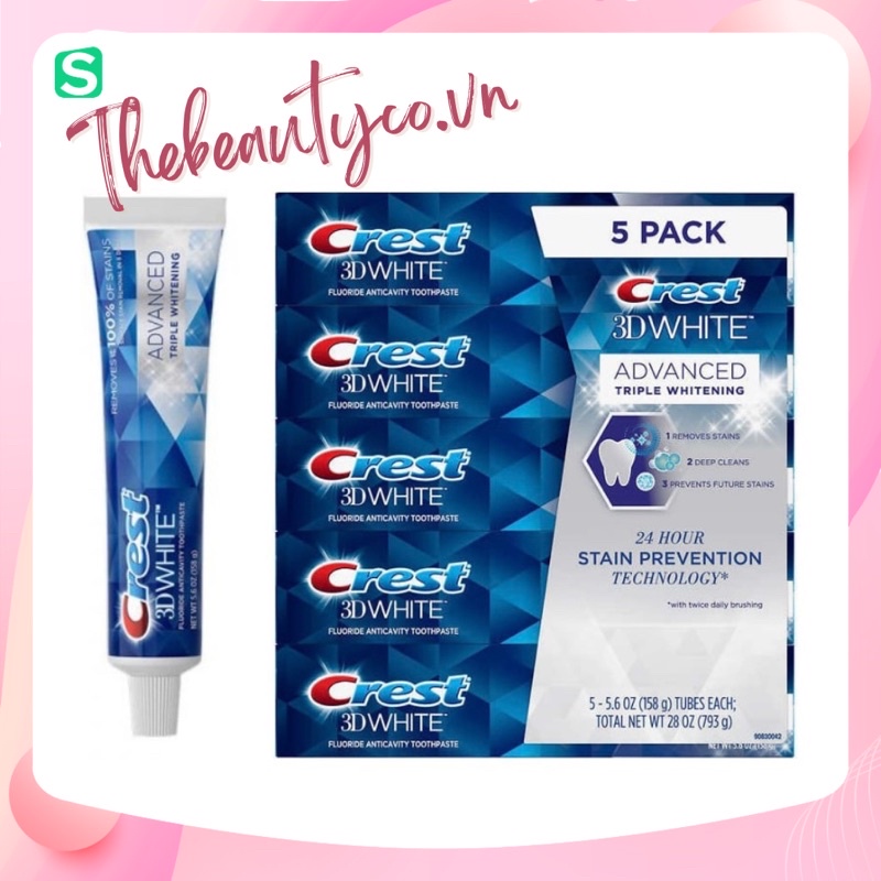 Kem đánh răng Crest Whitening Toothpaste các dòng