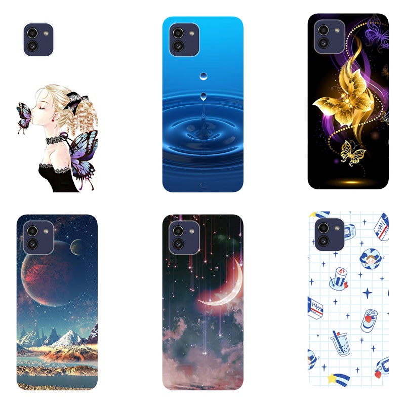 Ốp điện thoại TPU silicone mềm in hình thời trang cho Samsung Galaxy A03 Samsung A03