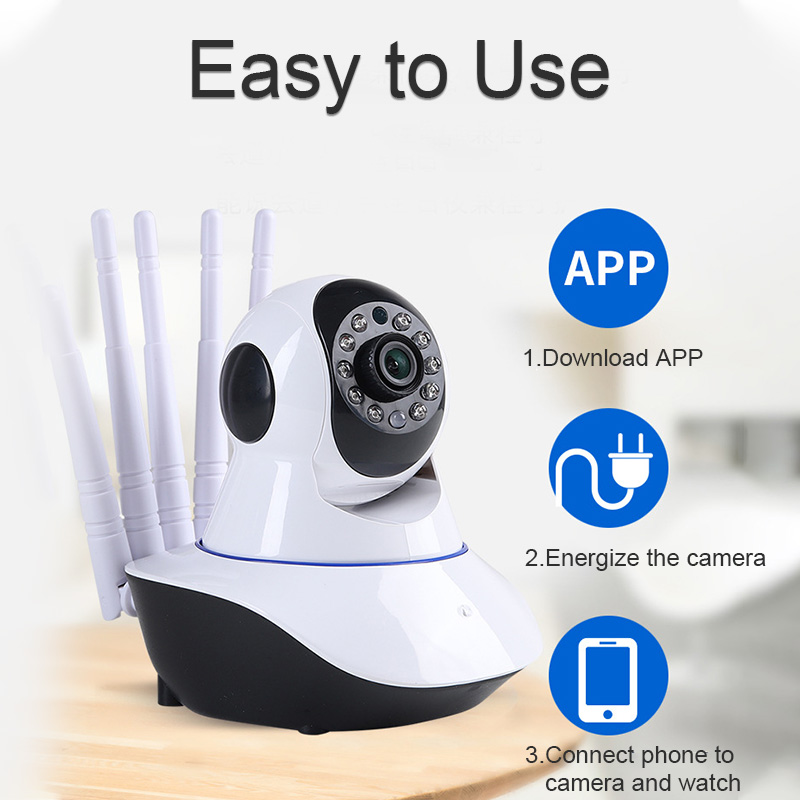 Camera An Ninh 5 Ăng Ten Kết Nối Wifi 1080p