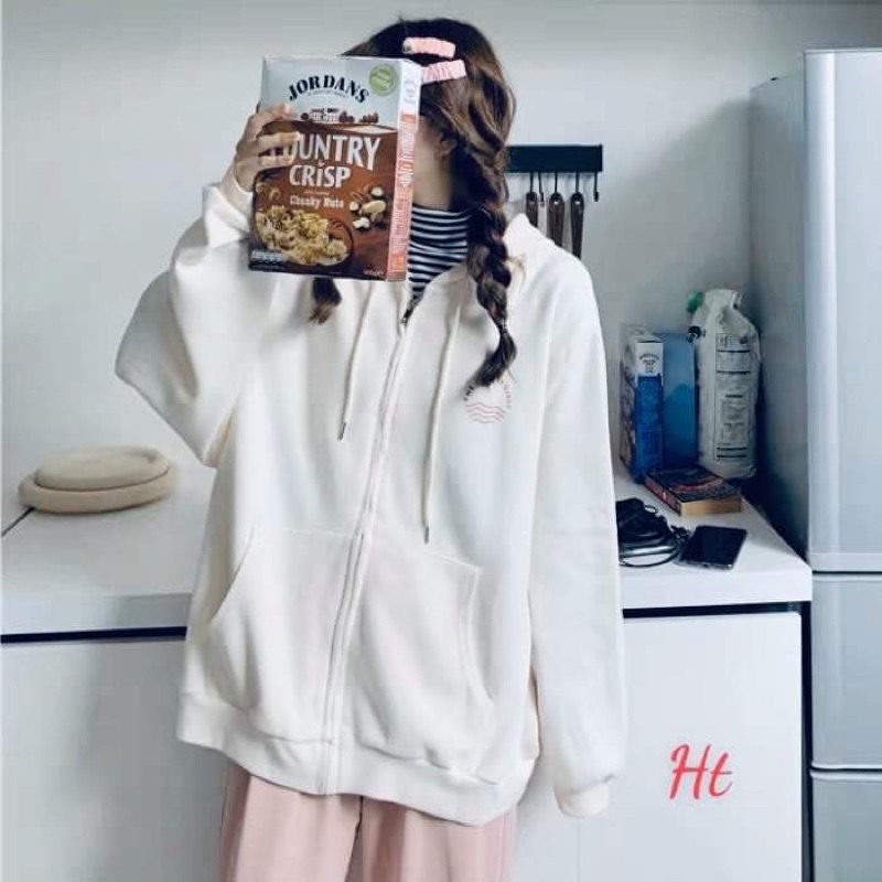 Áo khoá nỉ mặt trời mọc HT12