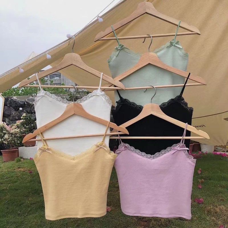 Áo 2 dây cotton tăm