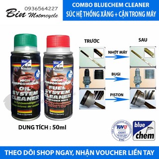 COMBO BLUECHEM CLEANER 50ml - SÚC HỆ THỐNG XĂNG, VỆ SINH CẶN TRONG ĐỘNG CƠ