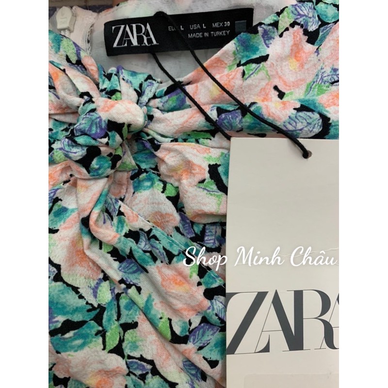 Váy 2 dây hoa hồng Zaraa canh sale, kèm ảnh thật