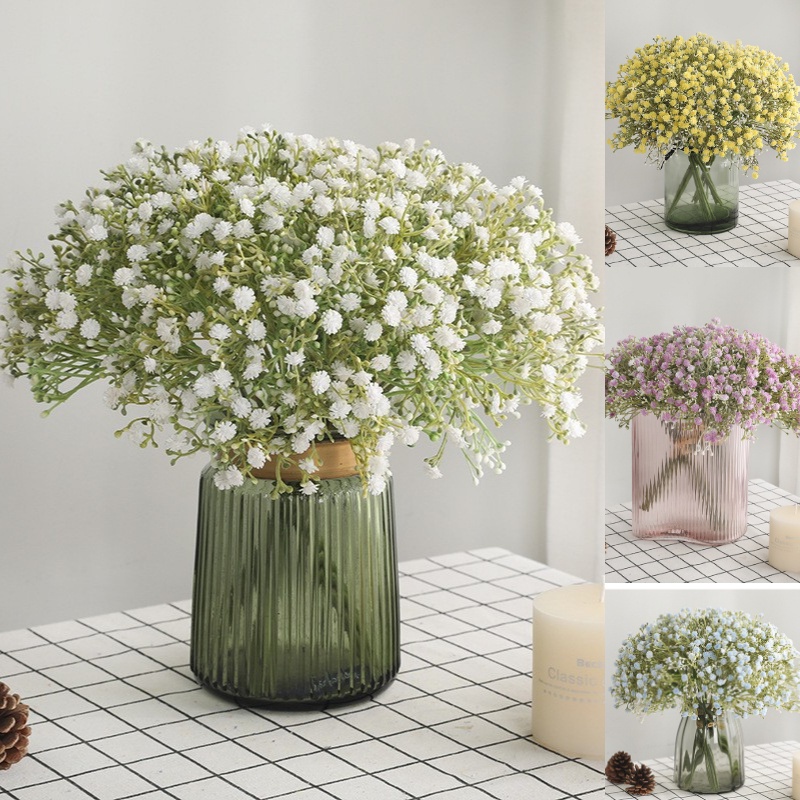 1bó 7pcs Gypsophila Bó Hoa hoa giả decor cây giả trang trí nhà trang trí phòng ngủ hoa đẹp