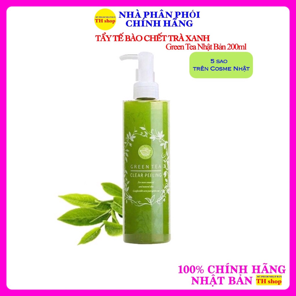 Gel tẩy tế bào chết trà xanh Green Tea Clear Peeling Santa Marche Nhật Bản 200ml