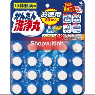 [HÀNG CHÍNH HÃNG]Viên sủi thông công, làm sạch đường ống Nhật Bản Kobayashi (20 viên)