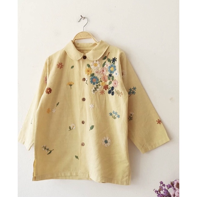 Áo linen thêu