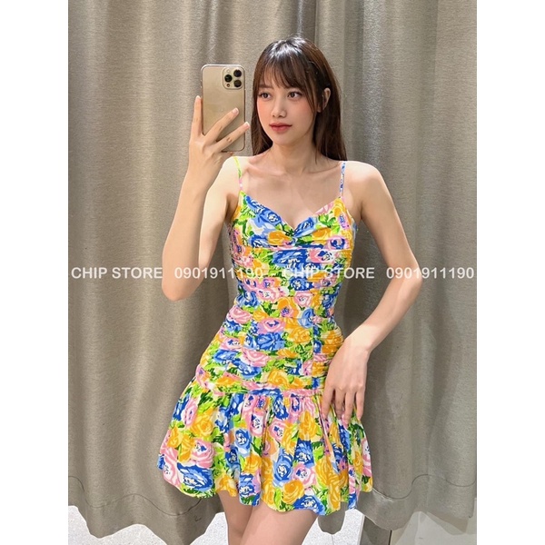 VÁY ÔM BODY NHÚN TOÀN THÂN XẾP LI ZARA XUẤT DƯ XỊN SIÊU TÔN DÁNG