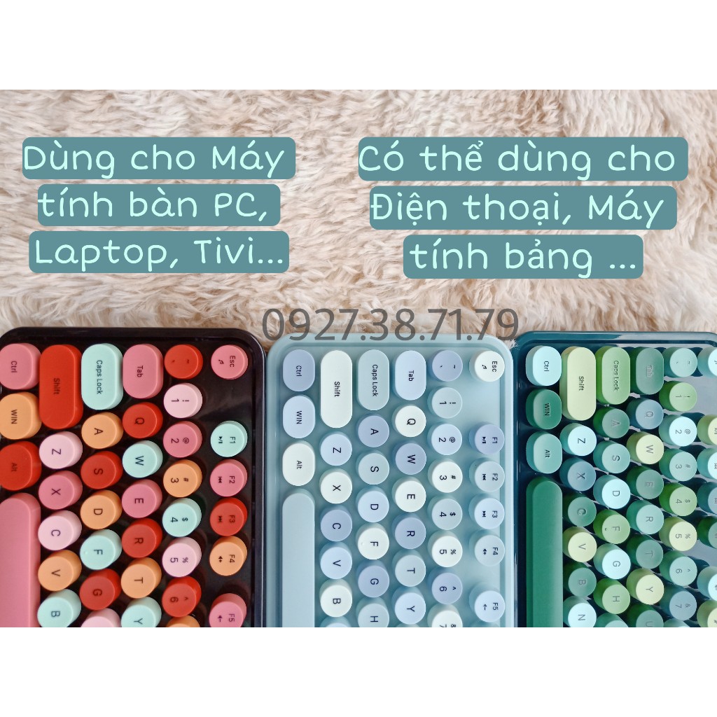 MoFii Sweet - Bộ bàn phím giả cơ và chuột không dây - MoFii N720 - Dùg cho Máy tính bàn, Laptop, Tivi, Điện thoại, iPad