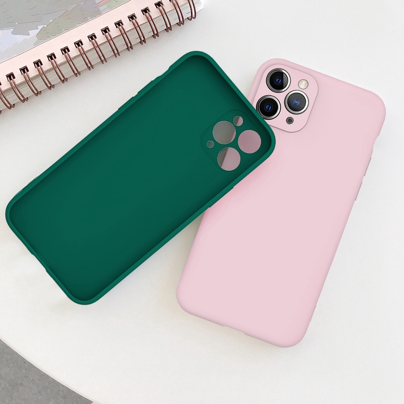 SUNTAIHO Frosted Matte Solid Color Soft TPU Phone Case For Apple Iphone 12 mini 11 Pro Max XR XS Max XS 6 7 8 Plus