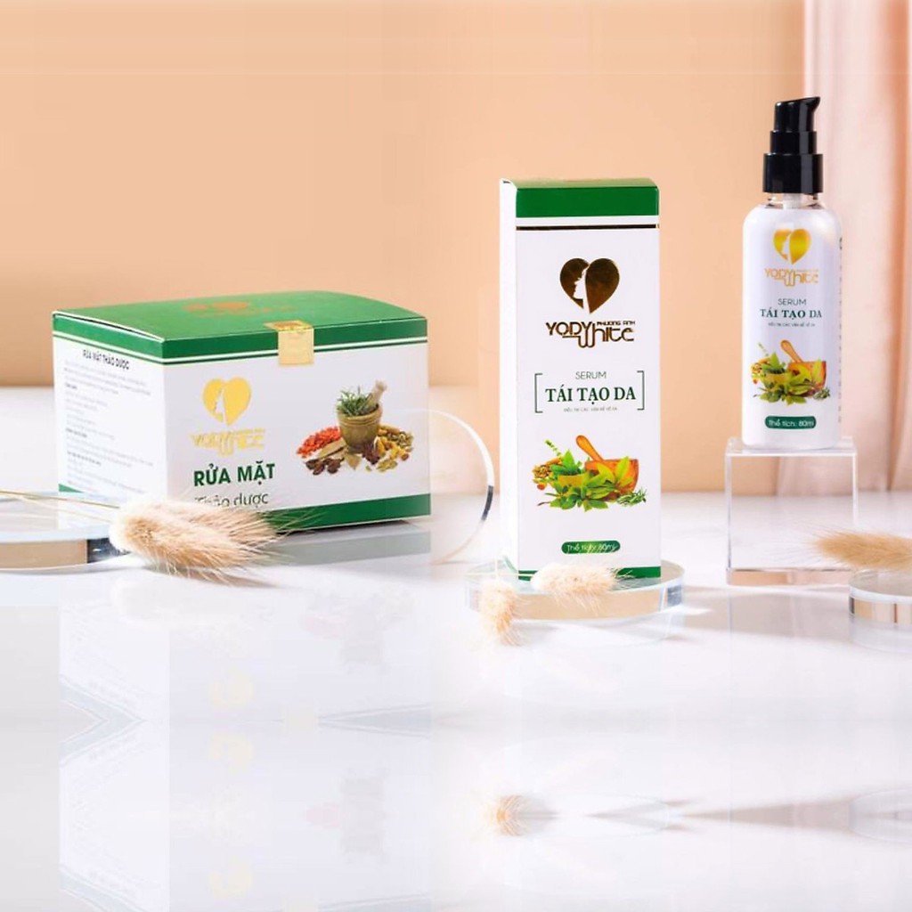 Combo Yody White Phương Anh Tái Tạo Da và Bột Rửa Mặt