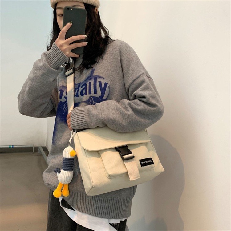 Túi Xách Canvas Đeo Vai Thời Trang Xu Hướng Cho Học Sinh