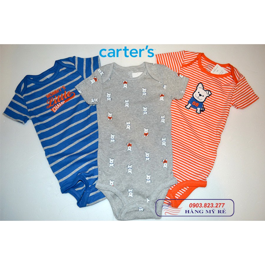 Set 3 Bodysuit Carter's bé Trai (Hàng Mỹ xách tay)