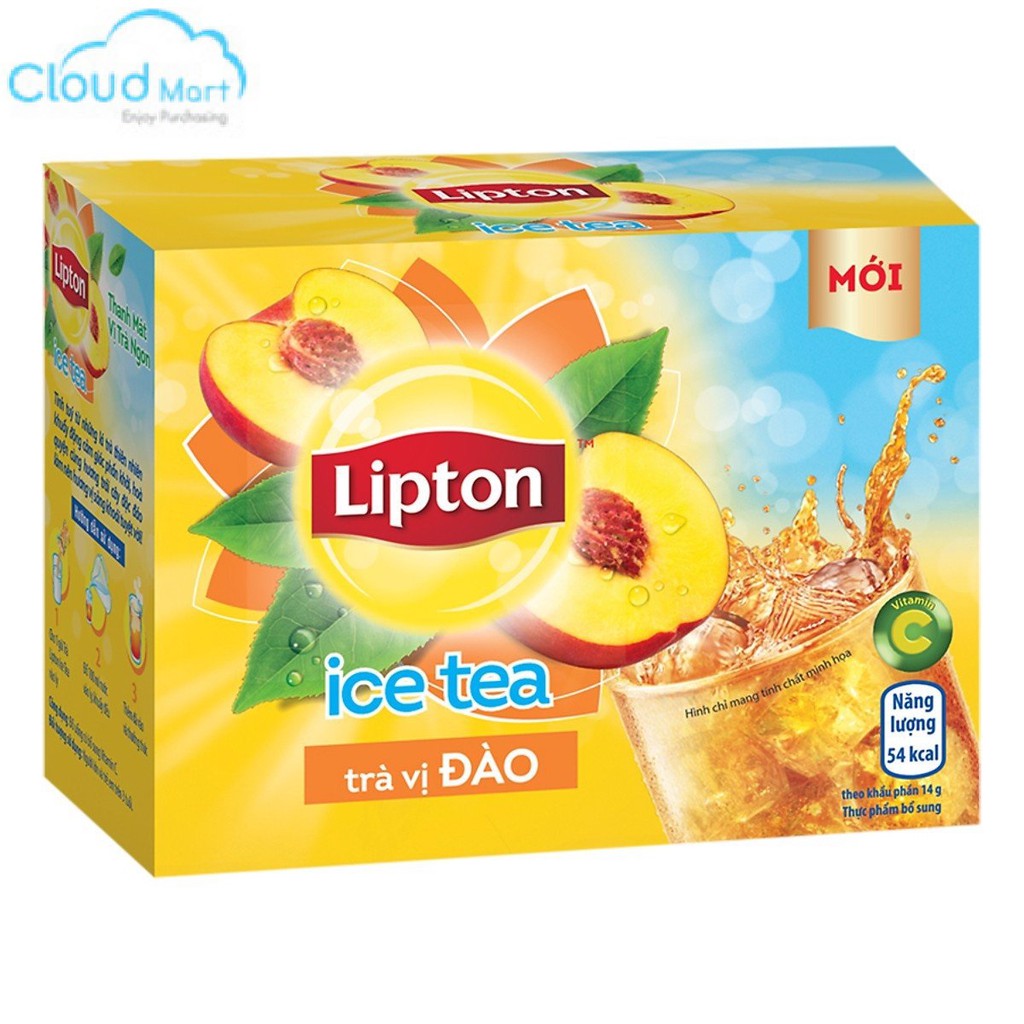 Trà Lipton Ice Tea Hòa Tan Hộp Giấy 224g - Trà Lipton Hương Đào - Trà Lipton Chanh, Mật Ong