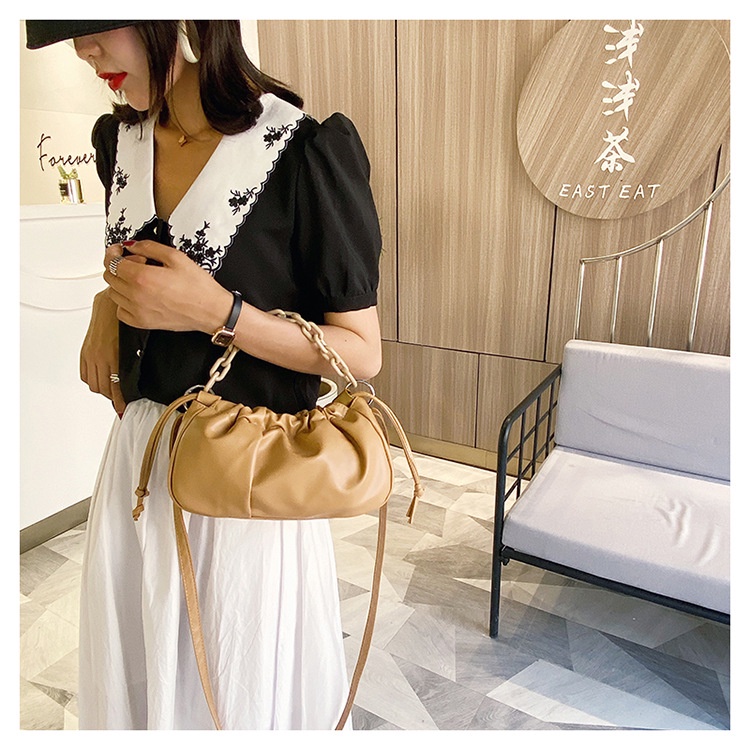 IELGY Túi Đeo Chéo Xếp Ly Nhỏ Gọn Phong Cách Phương Tây Mới Cho Nữ