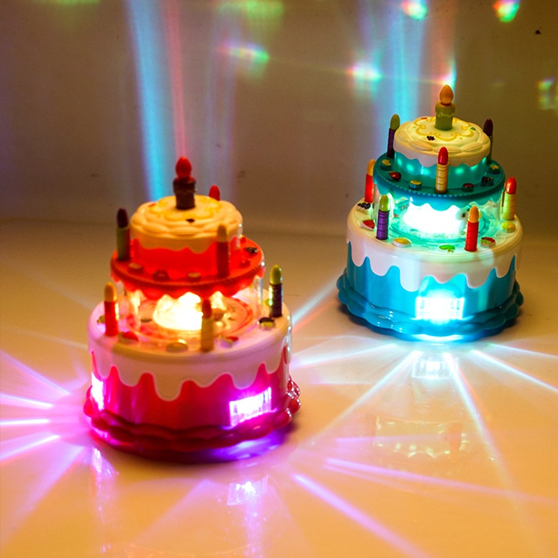 360 Độ ° Bánh Sinh Nhật Đồ Chơi Có Nhạc Và Đèn Vòng Quay Ngựa Gỗ Chạy Điện Thông Dụng Cho Bé (Không Kèm ba