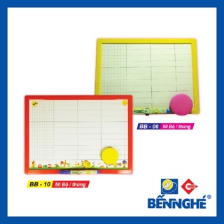 Bảng học sinh 2 mặt bút lông và phấn tặng kèm bút và bông lau BẾN NGHÉ BB-10 siêu rẻ