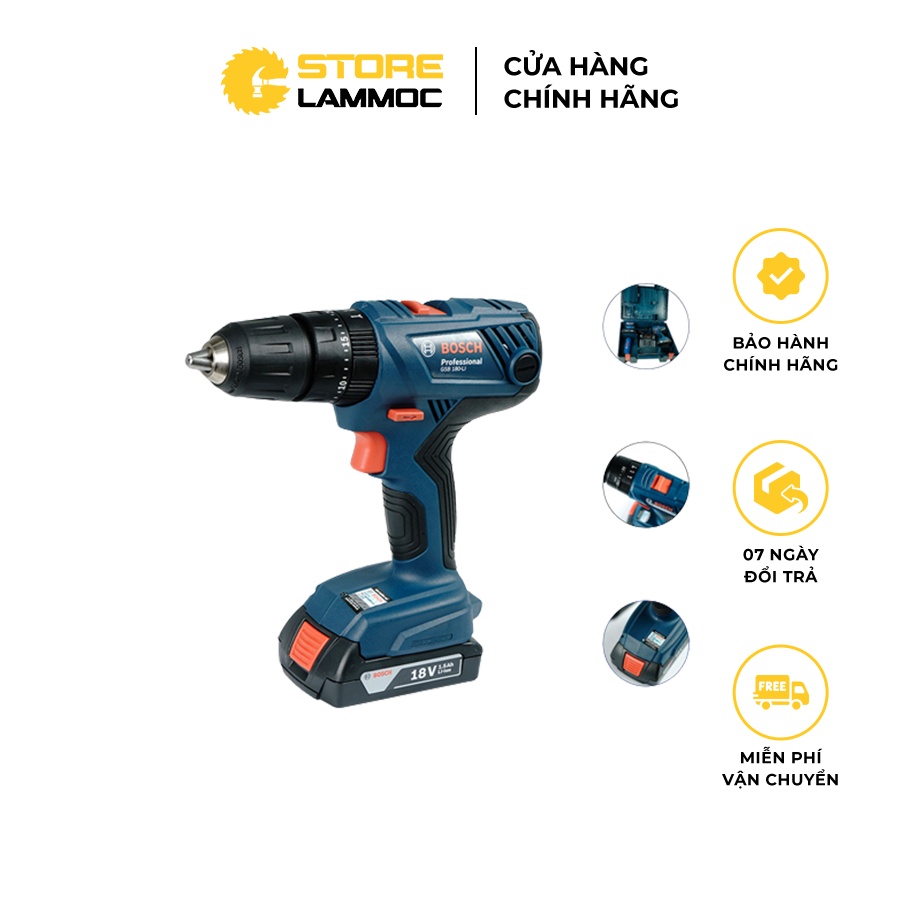 Máy Khoan Búa Vặn Vít Dùng PIN Bosch GSB 180-LI