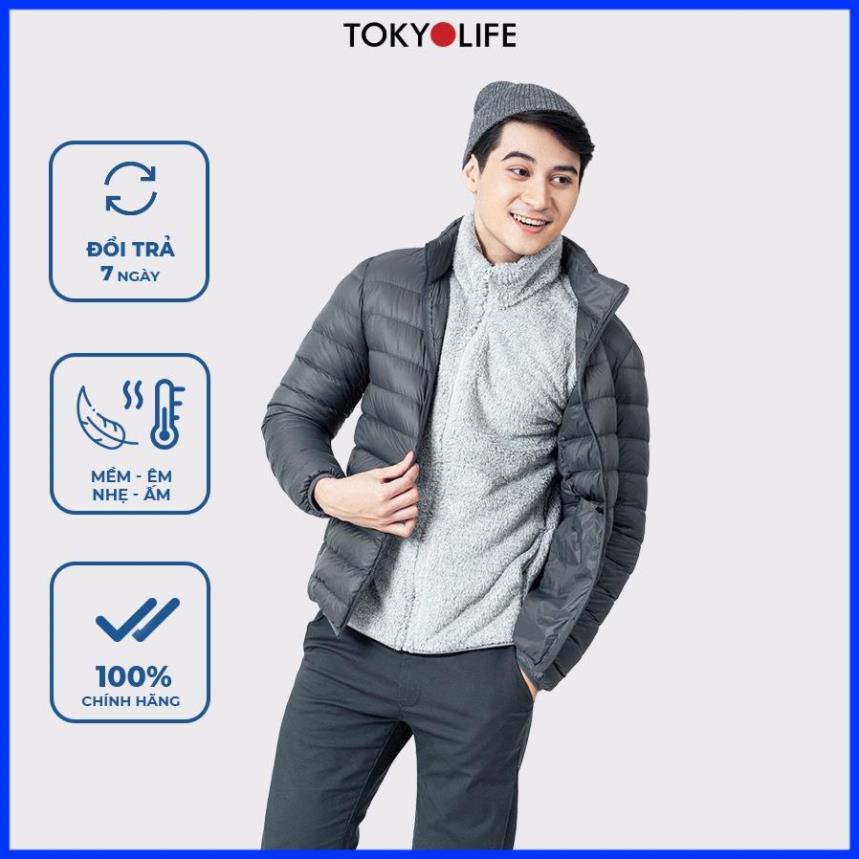 Áo Khoác Lông Vũ Cao Cấp Siêu Nhẹ, Ấm Nam cổ cao TOKYOLIFE I7FEJ004J