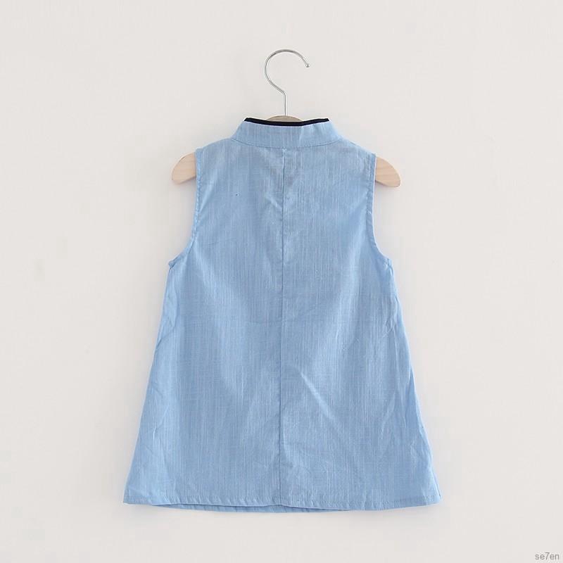 Đầm Sườn Xám Vải cotton Phong Cách Trung Hoa Dễ Thương Cho Bé Gái Se7en