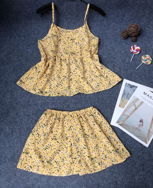 Đồ Bộ Mặc Nhà ❤RẺ VÔ ĐỊCH❤ Set Bộ 2 Dây (Voan )