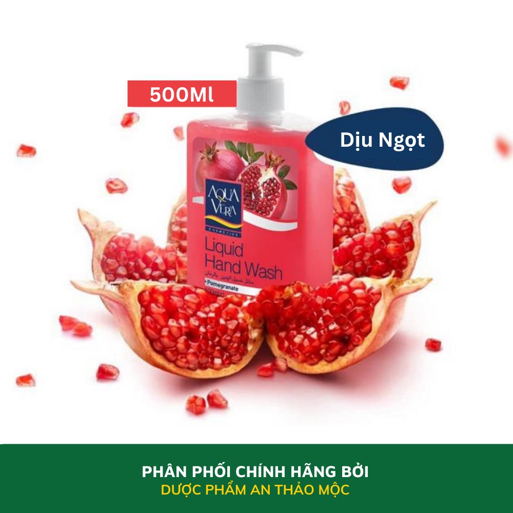 Nước rửa tay dưỡng chất lựu AQUAVERA khử mùi ngăn đổ mồ hôi làm sạch dưỡng ẩm da tay 500ml