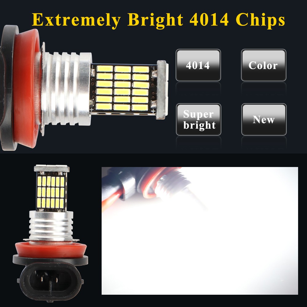 Bóng Đèn Led Phá Sương Mù Lymoyo 45smd H11 H8 H4 H1 H3 H7 H16 9005 9006 12v Cho Xe Hơi