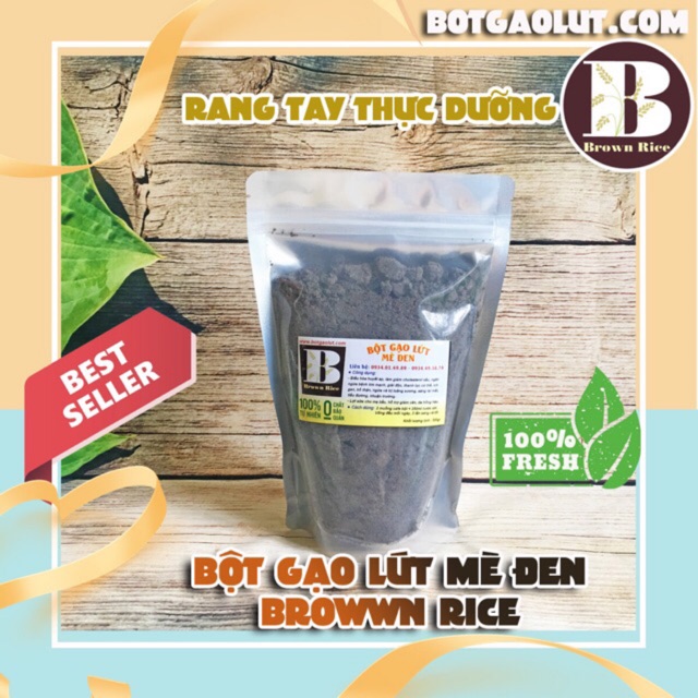 BỘT GẠO LỨT MÈ ĐEN BROWN RICE RANG TAY 500gr