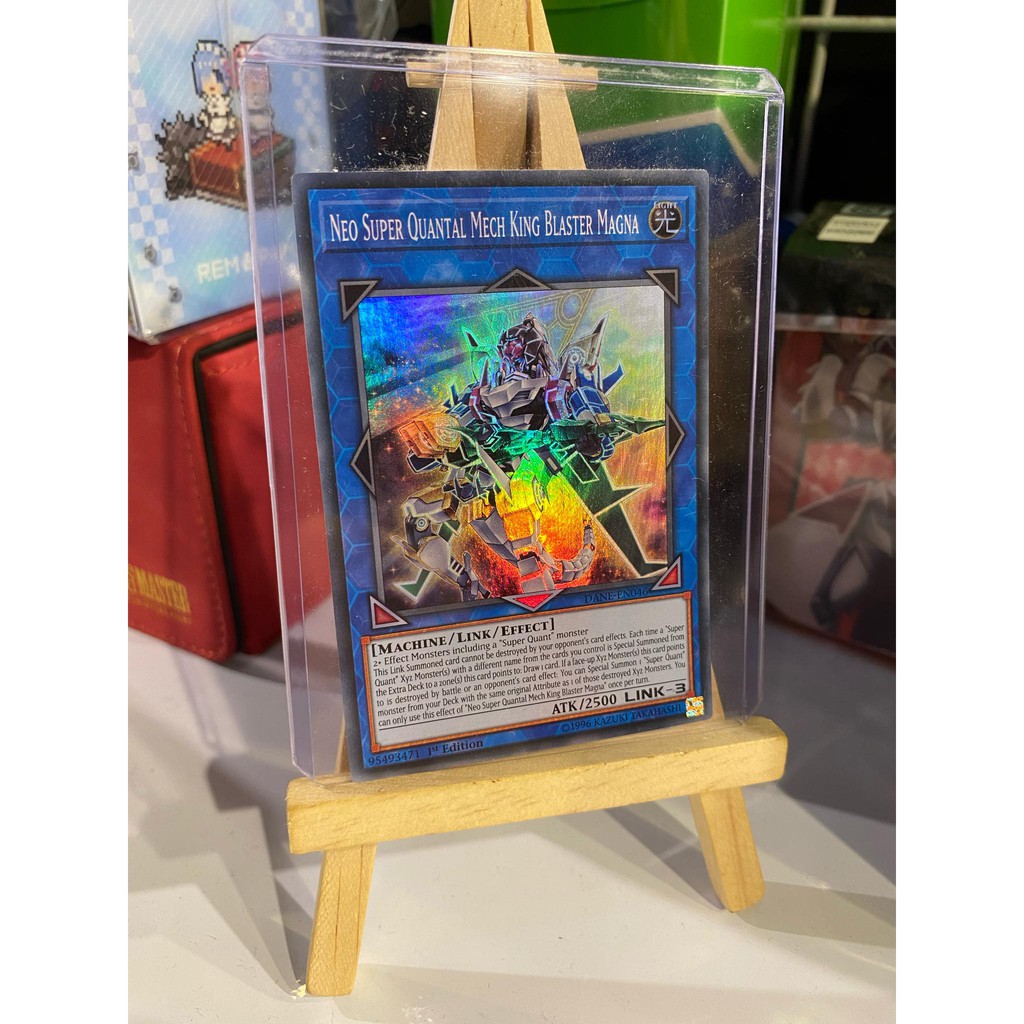 Lá bài thẻ bài Yugioh Neo Super Quantal Mech King Blaster Magna – Super Rare - Tặng bọc bài nhựa bảo quản
