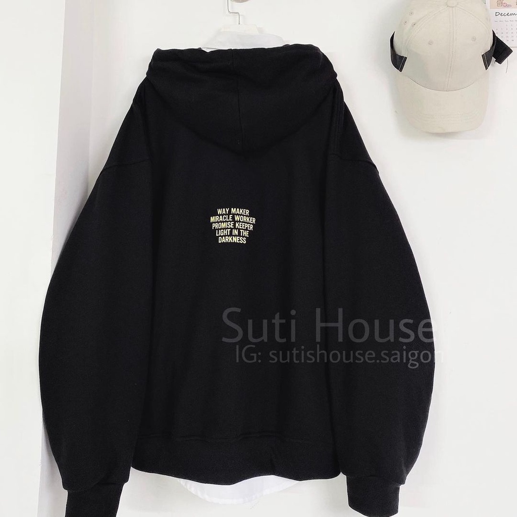 Áo Hoodie Chữ G Mee Nữ- Sweater nỉ dáng rộng tay bồng trơn 2 màu Đen|Be phong cách Hàn Quốc siêu xinh | WebRaoVat - webraovat.net.vn