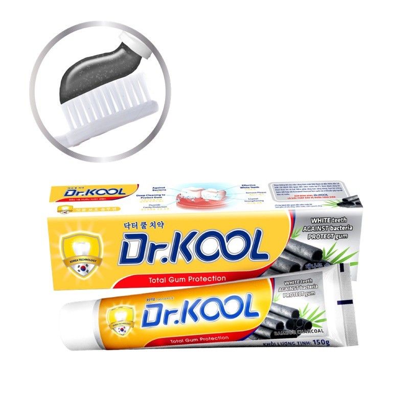 Kem Đánh Răng Dr. Kool Bảo Vệ Nướu, Tái Tạo Men Răng Toàn Diện Than Tre/ Muối Tre 150g
