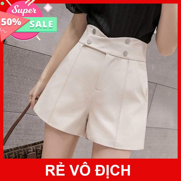 QUẦN SHORT⚡HÀNG ĐẸP⚡QUẦN SOOC VẢI TUYẾT MƯA CẠP CAO CÁCH ĐIỆU