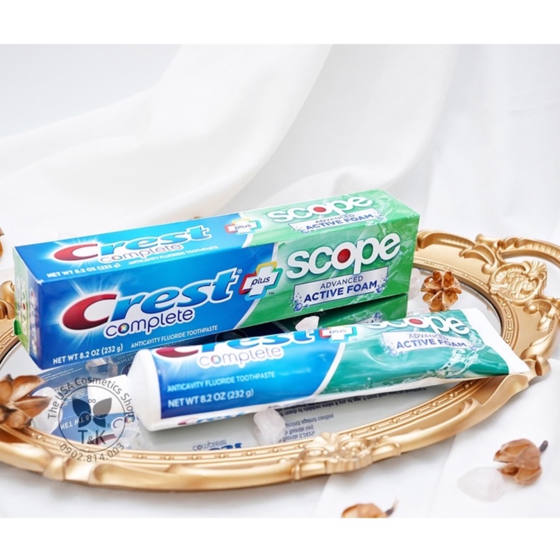 😎 KEM ĐÁNH RĂNG CREST COMPLETE EXTRA WHITENING SCOPE ADVANCED FRESHNESS