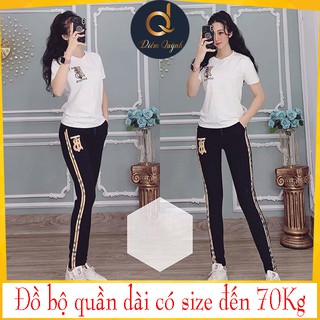 Đồ bộ mặc nhà nữ đẹp quần dài tay ngắn - Chất liệu thun co giãn 4 chiều thoáng mát - Diễm Quỳnh