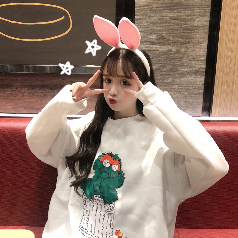 [KEM ẢNH THẬT Ở CUỐI] A131 ÁO NỈ ULZZANG MONSTER | BigBuy360 - bigbuy360.vn