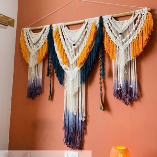Rèm macrame nhuộm 1m5