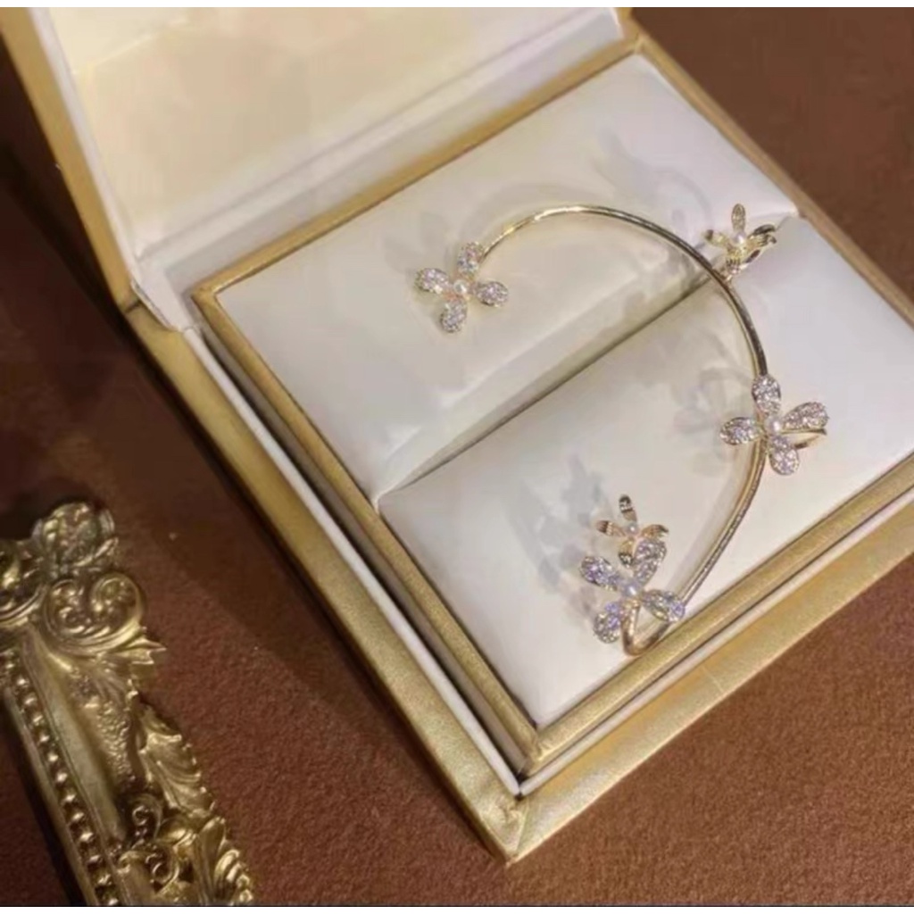 Bông tai, khuyên tai vành tai nữ đính đá nhân tạo