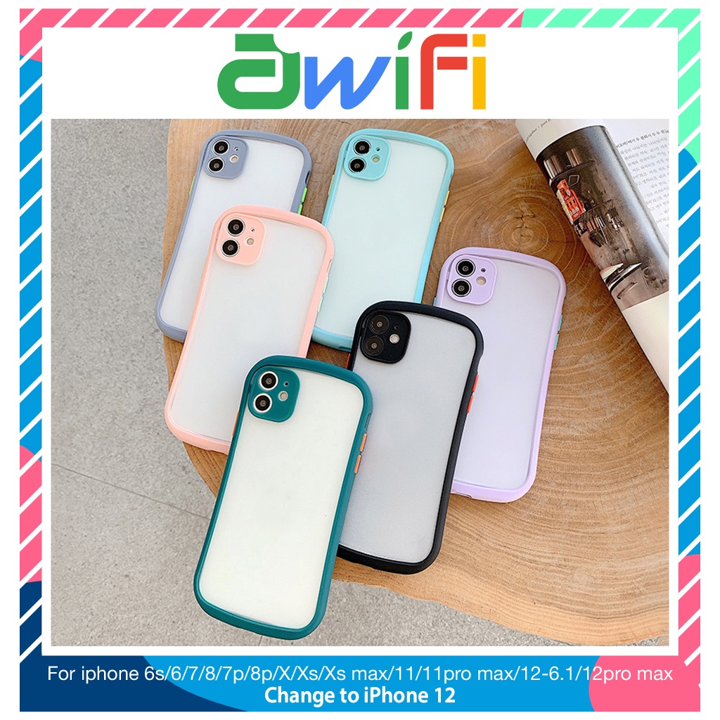 Ốp lưng iphone nhám mờ viền cong 6/6plus/6s/6splus/7/7plus/8/8plus/x/xr/xs/11/12/pro/max/plus/promax - Sale Sốc S5-7