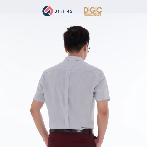 Áo sơ mi nam công sở ngắn tay DGCs form dáng ôm slim fit chất cotton SASNCB30M-S