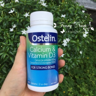 Viên uống canxi Calcium & Vitamin D3 Ostelin 130v của Úc