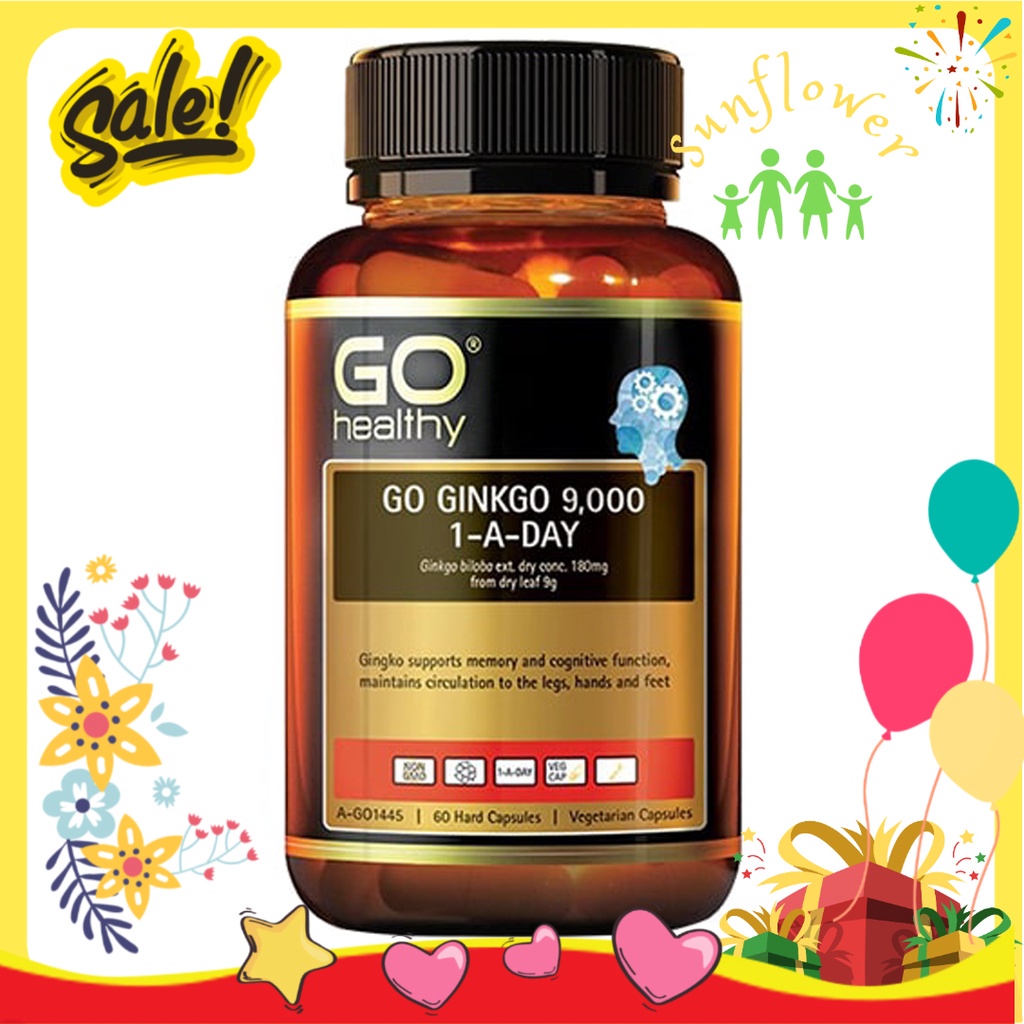 Bổ não Ginkgo 9000mg 60 viên hoạt huyết dưỡng não và cải thiện trí nhớ