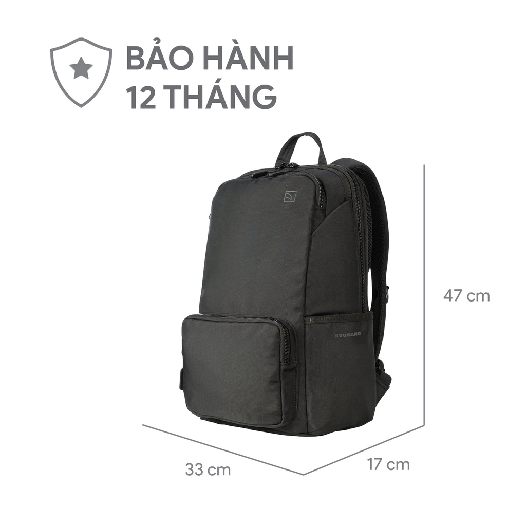 Balo Laptop/ Macbook AGS Tucano Terra Gravity cao cấp tốt cho sức khỏe 16 inch