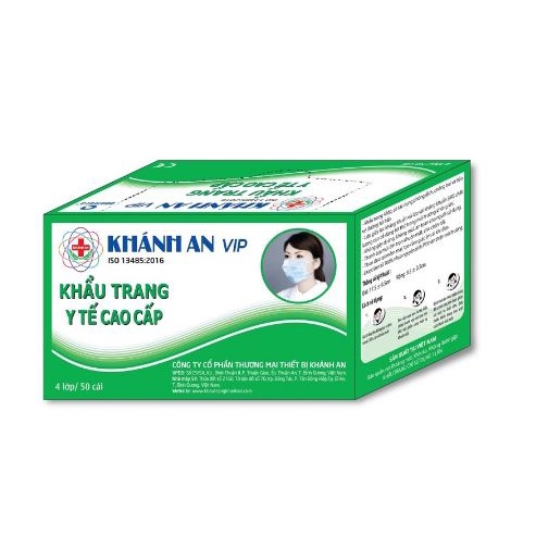 KHẨU TRANG KHÁNH AN   4 LỚP CAO CẤP KHÁNG KHUẨN