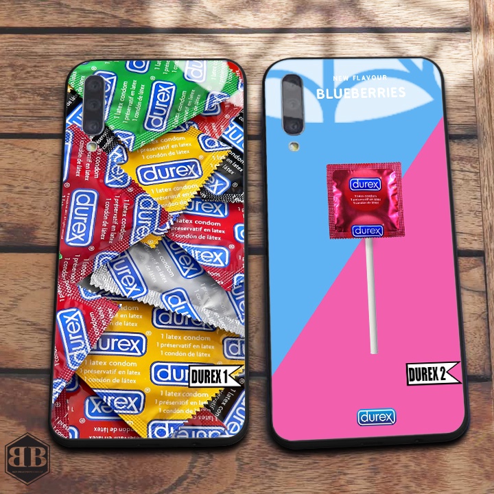Ốp lưng kính cường lực Samsung Galaxy A30S / A50 / A50S hình durex cực đẹp