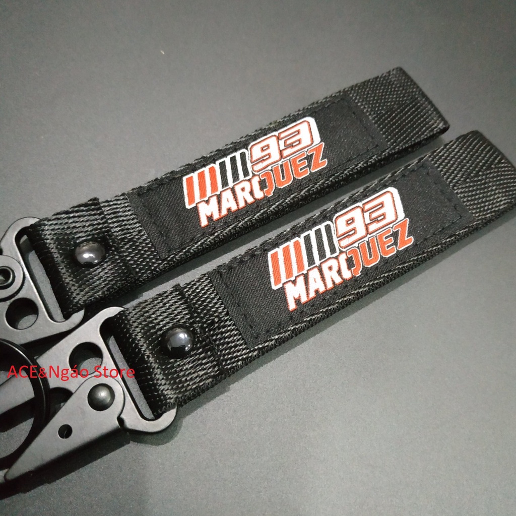 Móc chìa khóa vải hình thêu kawasaki monter marque 16x2.5 cm