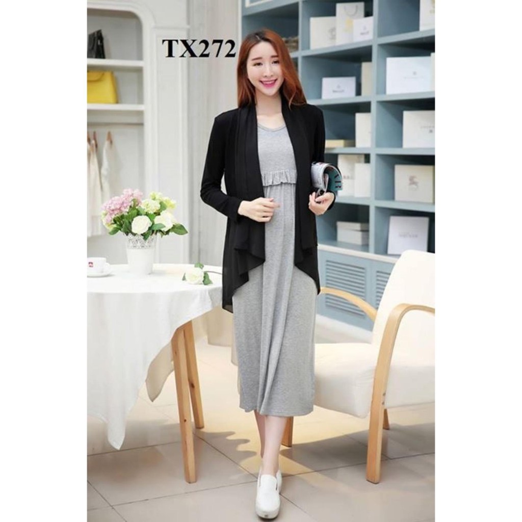 Aó cardigan voan tay dài trắng | BigBuy360 - bigbuy360.vn