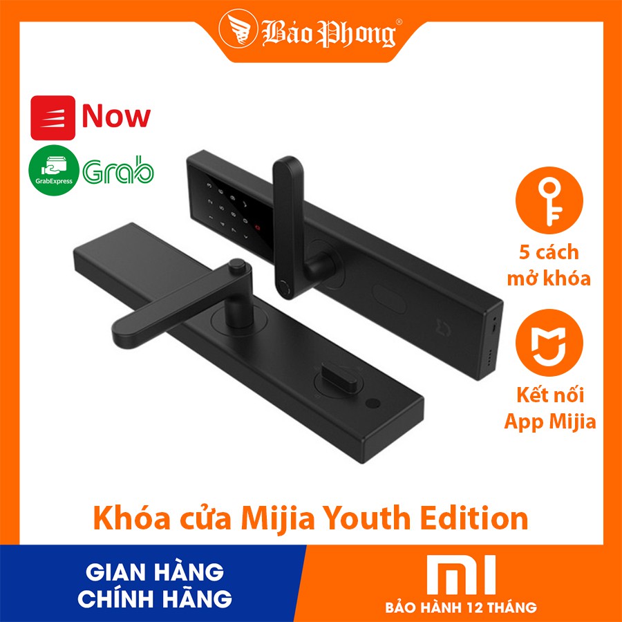 Khóa cửa thông minh Xiaomi Youth Editiont MJZNMSQ01YD Vân tay mã số tự động phòng khách sang trọng gỗ điện tử khoá