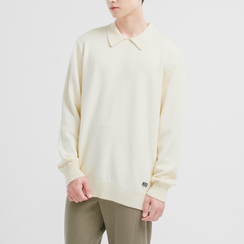 Áo sweater nam SSSTUTTER cổ polo chất len hàn quốc SOFT POLO SWEATER