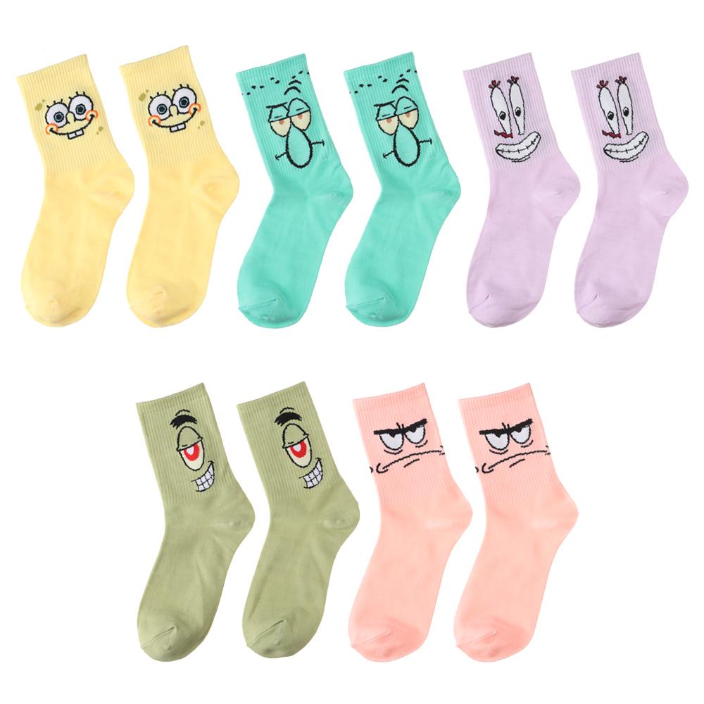 NIUYOU Vớ Co Giãn Giữ Nhiệt Lạnh In Họa Tiết Hoạt Hình Spongebob Cho Nữ