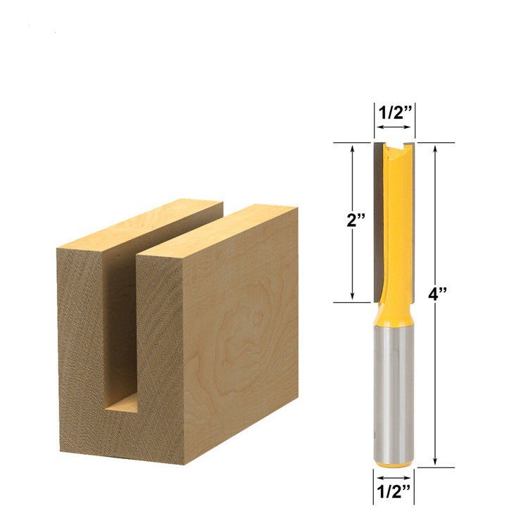 Mũi soi gỗ, mũi phay gỗ phay rãnh thẳng, cốt 12.7mm